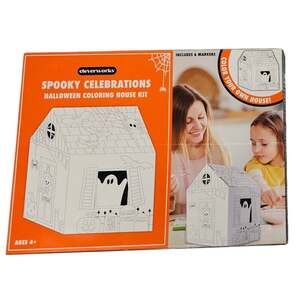 New Cleverworks Spooky Celebrations Halloween Coloring House Kit With Markers